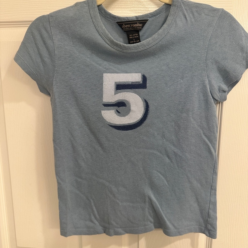 Vintage Abercrombie & Fitch Kids Blue Graphic T-Shirt